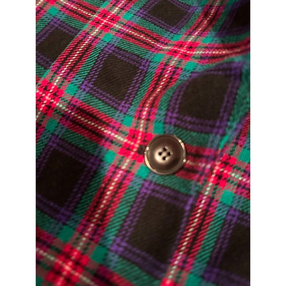 Rare find! Petite Pendleton Pure Virgin Wool Plaid Lined Blazer with Shoulder pa - Picture 7 of 12